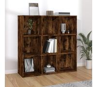 Qnhdfrt Libreria per affumicatura, in legno sottile, 98 x 29 x 97,5 cm, con 9 scomparti per soggiorno, ufficio e cucina, design semplice, molto spazio