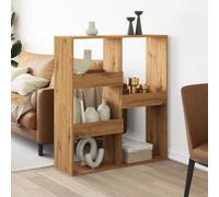 Qnhdfrt Libreria sottile divisorio in legno di quercia artisan, 100 x 33 x 115 cm, con 5 scomparti per soggiorno, decorazione e conservazione, design moderno