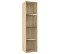 Qnhdfrt Libreria Verticale e Mobile TV Rovere Sonoma 36x30x143 cm | Scaffale autoportante multiuso per soggiorno o studio, posizionabile anche in orizzontale come porta TV.