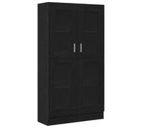 Qnhdfrt Libreria Vetrina Rovere Nero 82,5 x 30,5 x 150 cm