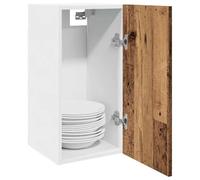 Qnhdfrt Lione - Armadio pensile effetto legno antico, 30 x 31 x 60 cm, in legno con pratica porta per cucina, bagno, soggiorno, spazio ottimizzato