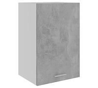 Qnhdfrt Lione - Armadio pensile in legno grigio cemento, 39,5 x 31 x 60 cm, con 2 ripiani, funzionale per cucina, bagno, corridoio
