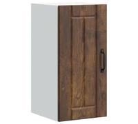 Qnhdfrt Lucca - Armadietto sospeso da cucina, in legno per affumicatura, montaggio a parete, 30 x 31 x 60 cm, con ante in vetro per la conservazione della cucina