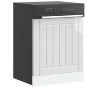 Qnhdfrt Lucca - Mascherina per lavastoviglie in legno bianco lucido, 60 x 1,5 x 67 cm, per armadio da cucina, protezione e integrazione, design moderno