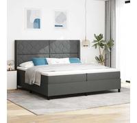 Qnhdfrt Materasso a molle insacchettate, grigio scuro, 200 x 200 cm, con rivestimento in poliestere traspirante e chiusura lampo per un comfort durante il sonno