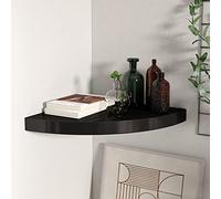 Qnhdfrt Mensola angolare in metallo MDF, 35 x 35 x 3,8 cm, con sistema di montaggio invisibile, per libri, decorazioni e oggetti da collezione in angoli