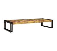 Qnhdfrt Mensola da Bagno in Legno Massello e Ferro, 120x50x23 cm | Supporto per lavabo in stile industriale, ideale per riorganizzare lo spazio nella zona toilette.