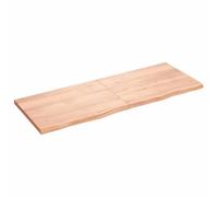 Qnhdfrt Mensola pieghevole da parete in legno massello di quercia marrone chiaro 160 x 60 x (2-4) cm con bordo naturale per montaggio a parete come scaffale sospeso in soggiorno, bagno cucina