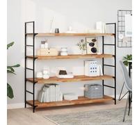 Qnhdfrt Mensola sospesa 140 x 40 x 4 cm, in legno massello di acacia trattato a olio, design moderno, robusto, venature uniche, salvaspazio, per soggiorno, cucina, bagno, ufficio e corridoio