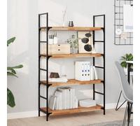 Qnhdfrt Mensola sospesa da 4 pezzi, 80 x 30 x 4 cm, in legno massello di acacia trattato a olio, design moderno, robusta mensola da parete per soggiorno, bagno, cucina, ufficio e corridoio