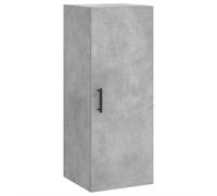 Qnhdfrt Mobile a Parete Grigio Cemento, Pensile Sospeso 34,5x34x90 cm | Mobiletto salvaspazio ad anta per soggiorno e studio. Ottimizza lo spazio verticale con stile moderno.