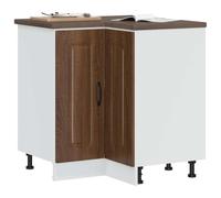 Qnhdfrt Mobile angolare da cucina, effetto rovere, in legno di legno, 75,5 x 75,5 x 81,5 cm, con piedini regolabili, grande spazio per la decorazione della cucina e lo sfruttamento ottimizzato dello