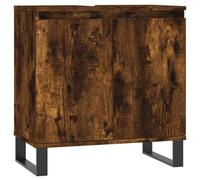 Qnhdfrt Mobile Bagno a Terra con Ante Rovere Fumo 58x33x60 cm