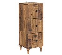 Qnhdfrt Mobile Cassettiera Legno Ingegnerizzato 3 Cassetti 33x34,5x90 cm | Mobiletto salvaspazio vintage con gambe rastremate, ideale per organizzare soggiorno, camera da letto o corridoio.
