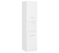 Qnhdfrt Mobile Colonna Bagno 30x30x130 cm in Legno Multistrato Bianco