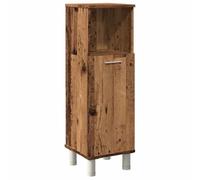 Qnhdfrt Mobile da bagno effetto legno vecchio, 30 x 30 x 95 cm, in materiale legno, direzione di arresto della porta selezionabile, facile da pulire, piccoli bagni