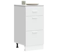 Qnhdfrt Mobile da cucina bianco 40 x 46 x 81,5 cm in robusto legno con piedini regolabili per organizzare lo spazio in cucina