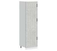 Qnhdfrt Mobile da cucina Lucca grigio cemento in legno 60 x 57 x 207 cm con ampio spazio piedini regolabili per l'organizzazione della cucina robusta e durevole