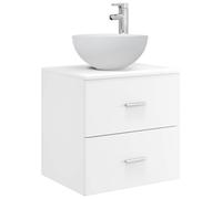 Qnhdfrt Mobile Lavabo Sospeso con Lavandino Bianco 49,5x35x63 cm