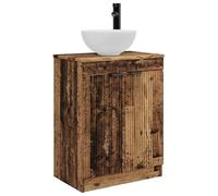 Qnhdfrt Mobile Lavatoio da Bagno con Lavabo Legno Antico 54x35x83 cm