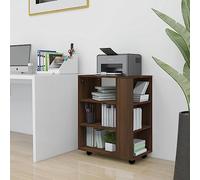 Qnhdfrt Mobile mobile mobile effetto rovere, 60 x 35 x 75 cm, in legno con ruote bloccabili per l'organizzazione dell'ufficio e la conservazione dei documenti