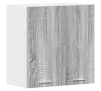 Qnhdfrt Mobile Pensile da Cucina Lyon Grigio Sonoma 60x31x60 cm | Mobiletto sospeso salvaspazio per cucina e soggiorno con ante e ripiano interno per riordinare.