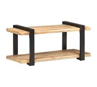 Qnhdfrt Mobile per TV in legno di mango grezzo stile industriale, 90 x 40 x 40 cm, robusto tavolino basso per salotto