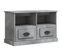Qnhdfrt Mobile Porta TV Grigio Cemento 80x35x50 cm Legno Ingegnerizzato | Supporto TV con cassetti e vani a giorno, ideale per organizzare il soggiorno con uno stile moderno.