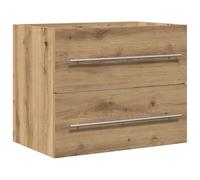 Qnhdfrt Mobile sottolavabo, 60 x 38,5 x 48 cm, in legno di quercia artisana, design moderno, robusto e durevole, per piccoli bagni e WC degli ospiti