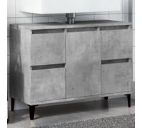 Qnhdfrt Mobile sottolavabo, 80 x 33 x 60 cm, armadio da bagno sottile con 4 cassetti e scomparto per porta, in legno resistente, design moderno per bagno