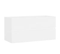 Qnhdfrt Mobile Sottolavabo Bianco 90x38,5x45 cm in Legno Multistrato | Mobiletto sospeso per bagno con ampio cassetto contenitore, ideale per ottimizzare lo spazio sotto il lavandino.