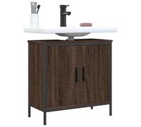 Qnhdfrt Mobile sottolavabo, effetto rovere, 60 x 30 x 60 cm, sottile, con spazio per il bagno, struttura solida