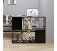 Qnhdfrt Mobile TV nero 80 x 24 x 63 cm in legno con scomparto aperto, design elegante e alta stabilità per soggiorno come pratico scaffale