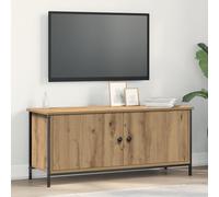 Qnhdfrt Mobile TV Stand basso in rovere Artisan Beige - Tavolo rettangolare in legno con superficie opaca per soggiorno, 102 x 35 x 45 cm, dimensioni