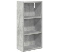 Qnhdfrt Mobiletto Bagno a Muro Grigio Cemento 30 x 16 x 62,5 cm | Mobile salvaspazio con 2 ripiani interni, ideale per organizzare articoli da toeletta in bagni di servizio compatti.