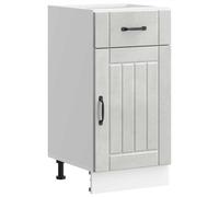 Qnhdfrt Mobiletto da cucina, grigio cemento, 40 x 46 x 81,5 cm, in legno per farmacia, con ante e piedini regolabili, per la conservazione della cucina