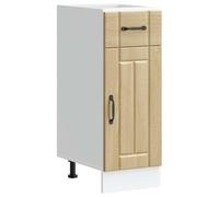 Qnhdfrt Mobiletto da cucina Lucca Sonoma in legno di quercia 30 x 46 x 81,5 cm, con piedini regolabili e ampio spazio per l'organizzazione della cucina