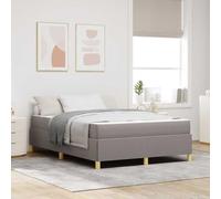 Qnhdfrt Moderna struttura per letto con spazio 140 x 200 cm, colore tortora, beige, bianco, rivestimento in tessuto con materasso in schiuma, design minimalista per camera da letto