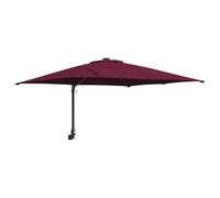 Qnhdfrt Ombrellone da Parete Rosso Bordeaux 248,5x247,5x160 cm