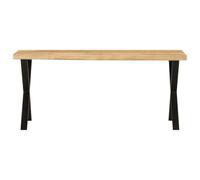 Qnhdfrt Panca Ingresso 105 cm Legno Massello di Mango con Bordi Vivi