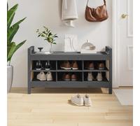 Qnhdfrt Panca per corridoio, 110 x 40 x 60 cm, in legno massello di pino con 6 scomparti, per corridoio, ingresso e soggiorno, mobili in legno rustico