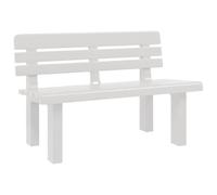 Qnhdfrt Panchina da Giardino Bianca 110x52x71 cm in Polipropilene