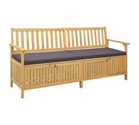 Qnhdfrt Panchina da Giardino con Contenitore 2 Posti 170x63x84 cm | Panca per esterno ideale per giardino o patio con ampio vano sotto la seduta e cuscino imbottito incluso.