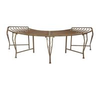 Qnhdfrt Panchina per Alberi Semicircolare in Acciaio 160x80x44 cm 4 Posti