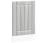 Qnhdfrt Pannello per lavastoviglie Lucca 45 cm, frontale da cucina per lavastoviglie da incasso, pannello frontale in legno grigio sonoma, con piastra porta 45 x 57 cm