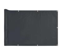 Qnhdfrt Paravento da Balcone Antracite 500x120 cm in PVC e Poliestere | Protezione frangivento e parasole per ringhiere di terrazzi e giardini, ideale per il relax all'aperto.