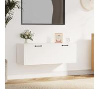 Qnhdfrt Pensile bianco a parete 100 x 36,5 x 35 cm con 2 cassetti in legno per cucina, bagno, soggiorno, organizer, robusto e salvaspazio