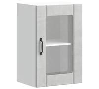 Qnhdfrt Pensile Cucina con Vetrina Lucca Grigio Cemento 40x31x60 cm