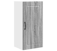 Qnhdfrt Pensile da Cucina 2 Ante Grigio Sonoma 40x31x80 cm | Mobiletto salvaspazio a muro in legno ingegnerizzato con tre ripiani per organizzare stoviglie nella dispensa.