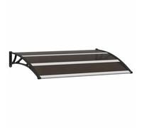 Qnhdfrt Pensilina per Porta Esterna 120x75 cm Nera in Policarbonato | Riparo per ingresso, balcone e finestre. Struttura trasparente che permette il passaggio della luce naturale.
